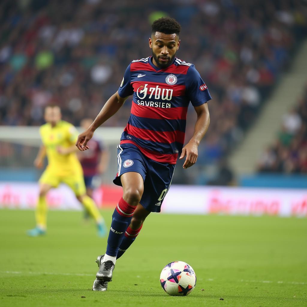 Elton Jose Xavier Gomes, a short but skilled Brazilian footballer, displays his ball control.