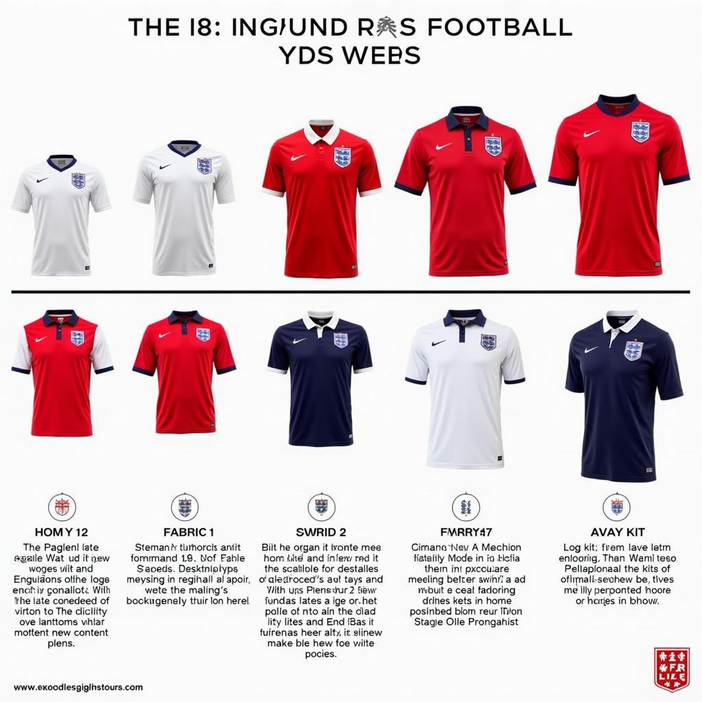 Evolution of England Football Shirts through the years