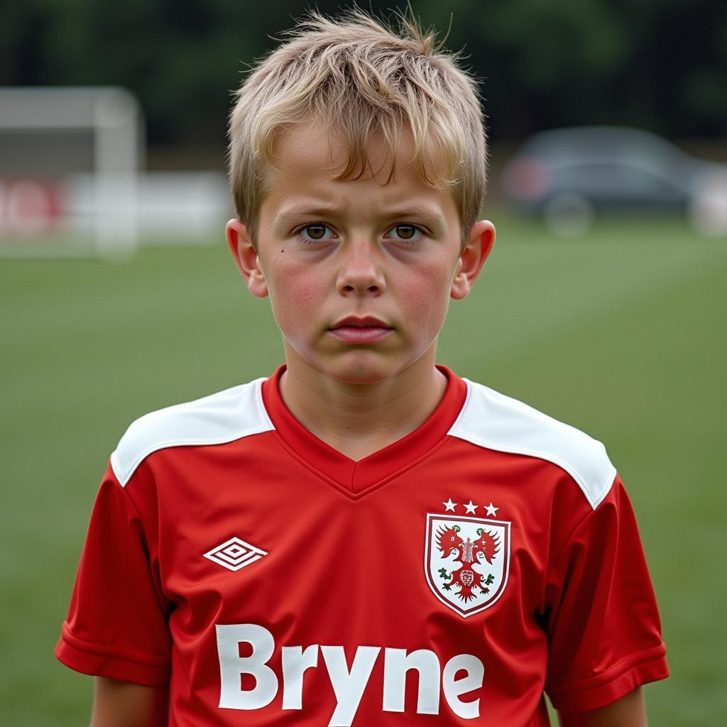 Erling Haaland playing for Bryne FK in his youth career