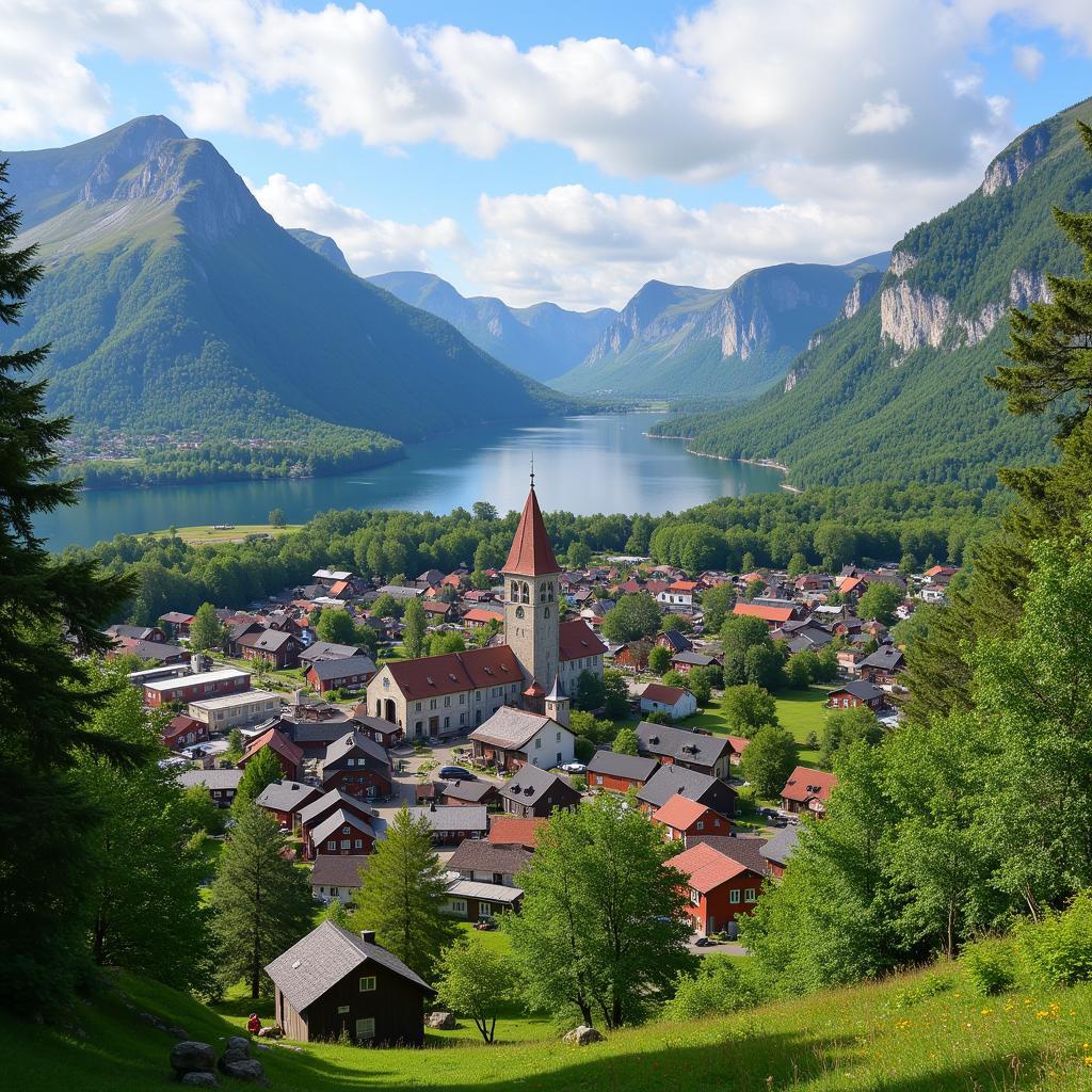 Landscape of Bryne, Norway