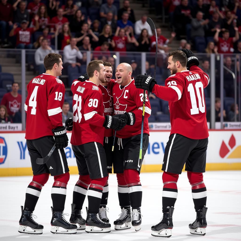 Erling Haaland Celebrating a Goal with Teammates