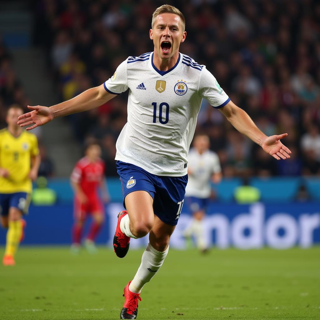 Erling Haaland Celebrating a Goal