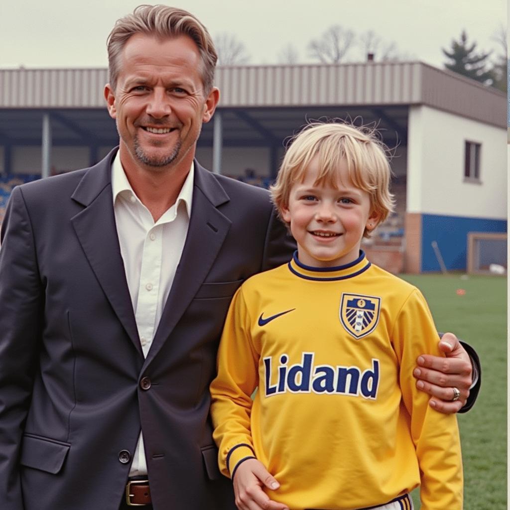 Erling Haaland as a child in Leeds