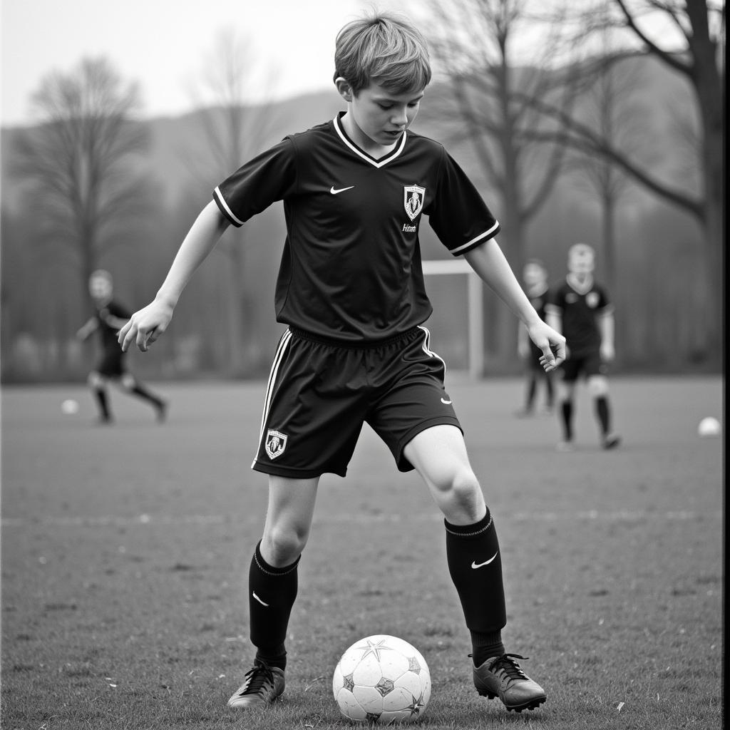 Erling Haaland in his youth football days