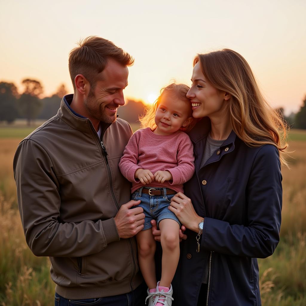 Erling Haaland with his family