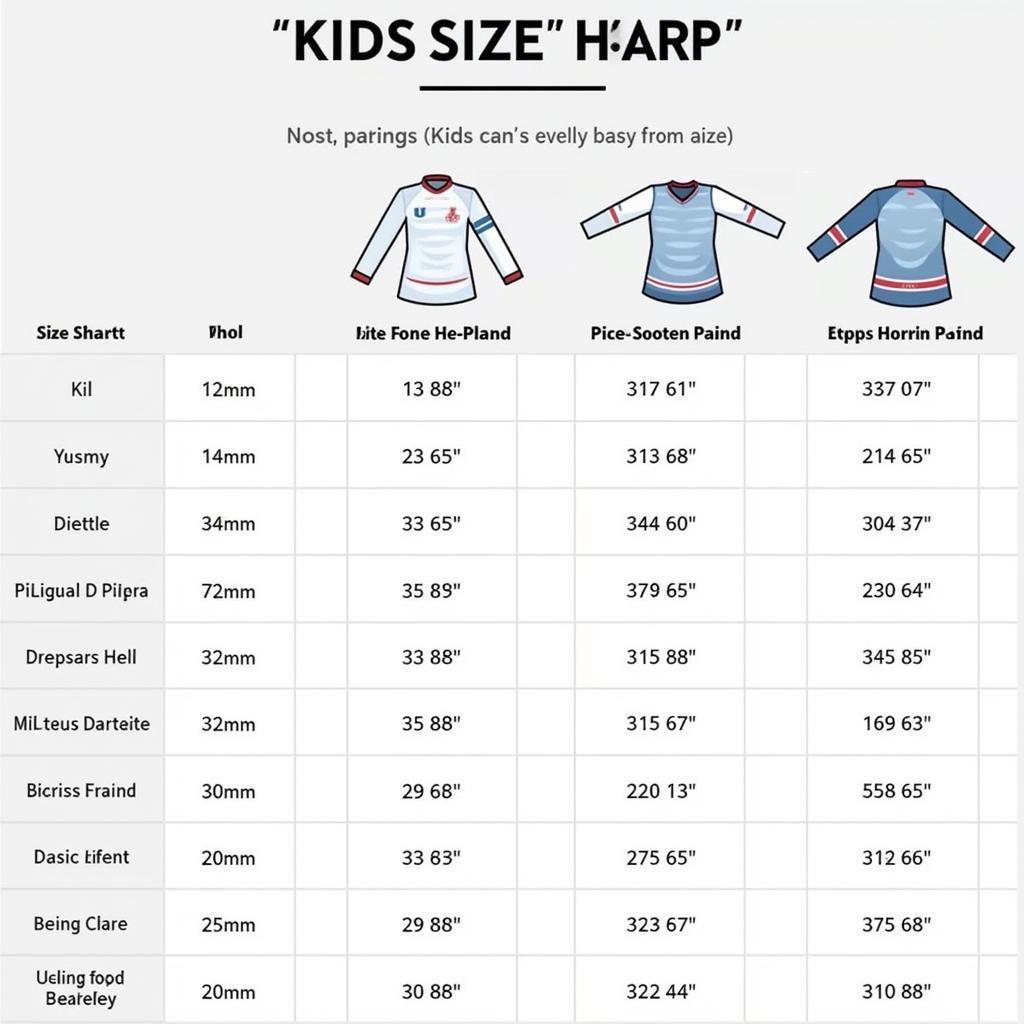 Erling Haaland Kids Jersey Size Chart