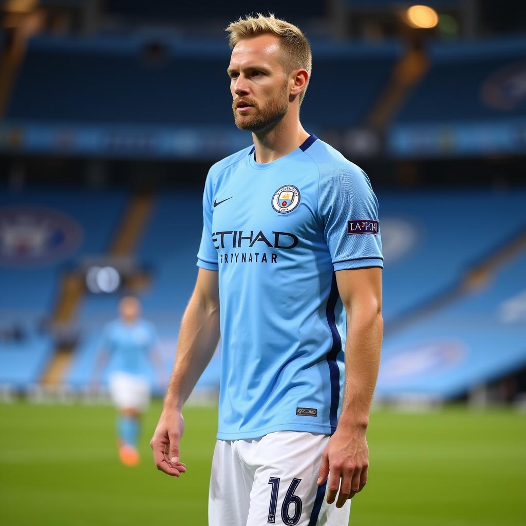 Erling Haaland in Man City Kit