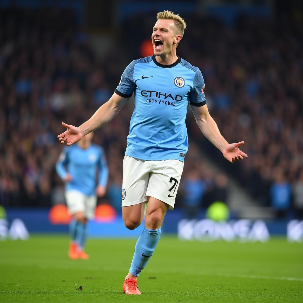 Erling Haaland Scoring for Manchester City