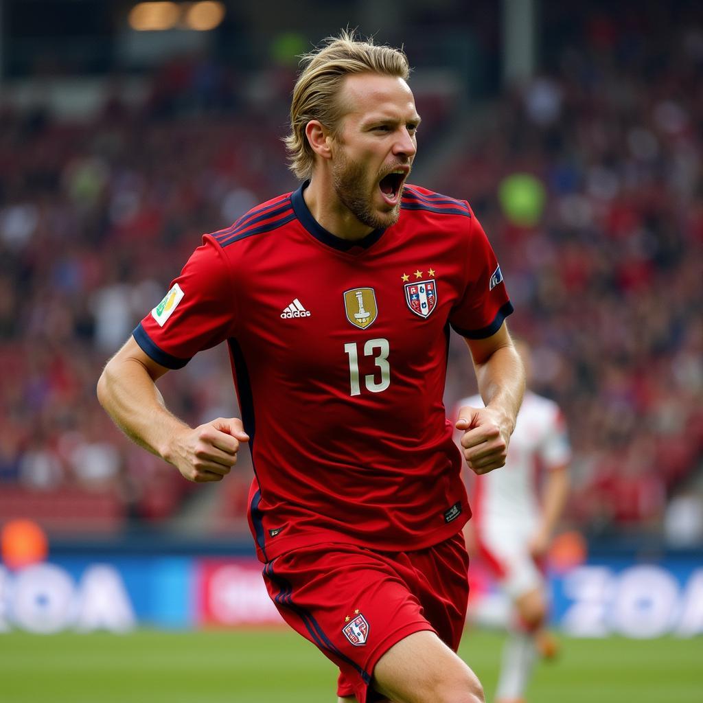 Erling Haaland representing the Norwegian national team