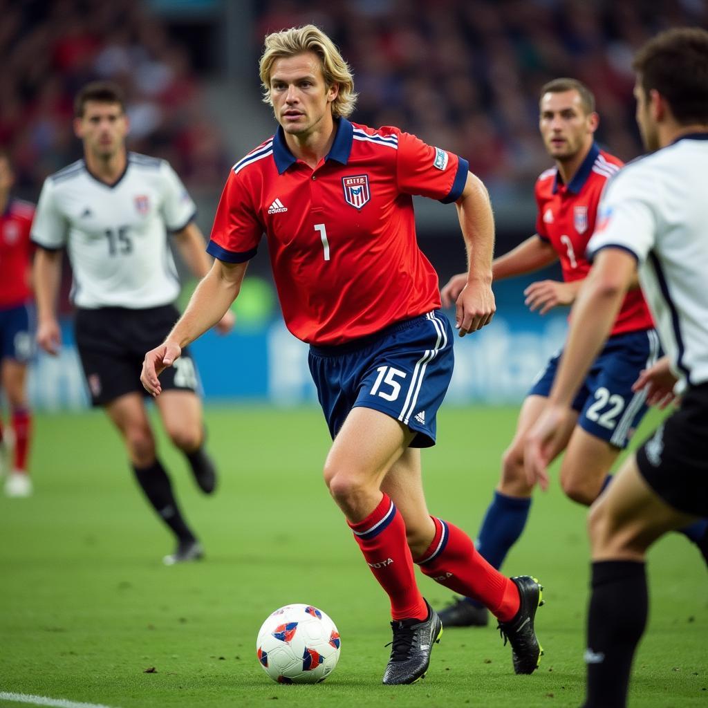 Erling Haaland playing for Norway National Team