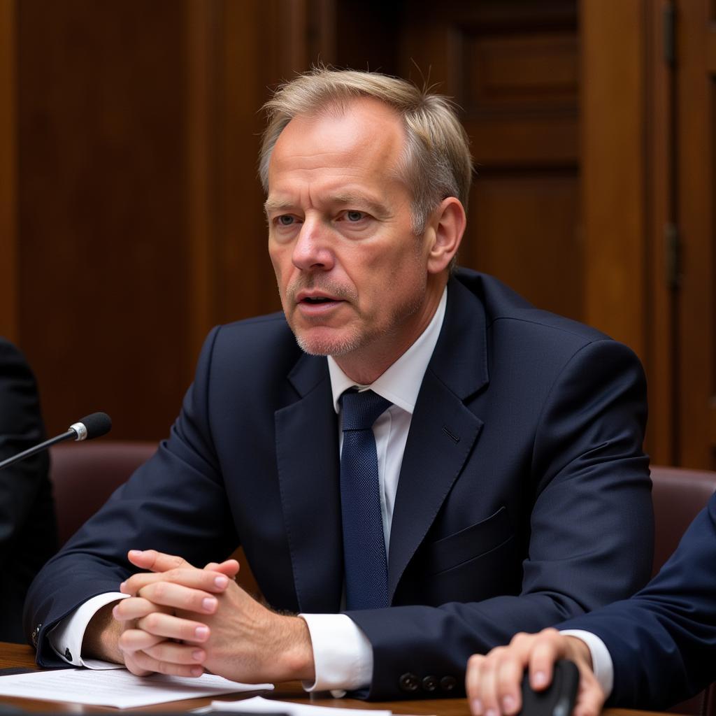 Erling Haaland addresses the media in a press conference, showing his openness and transparency.