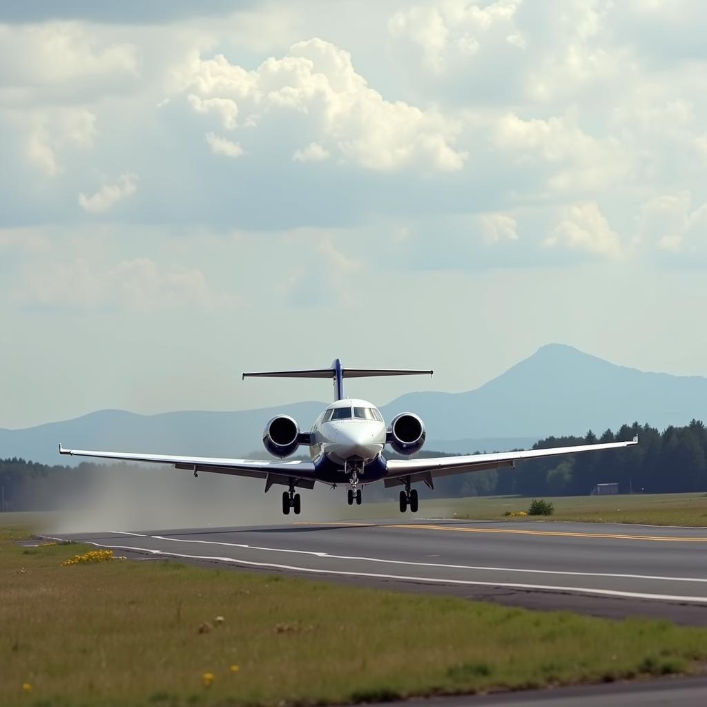 Erling Haaland's private jet taking off