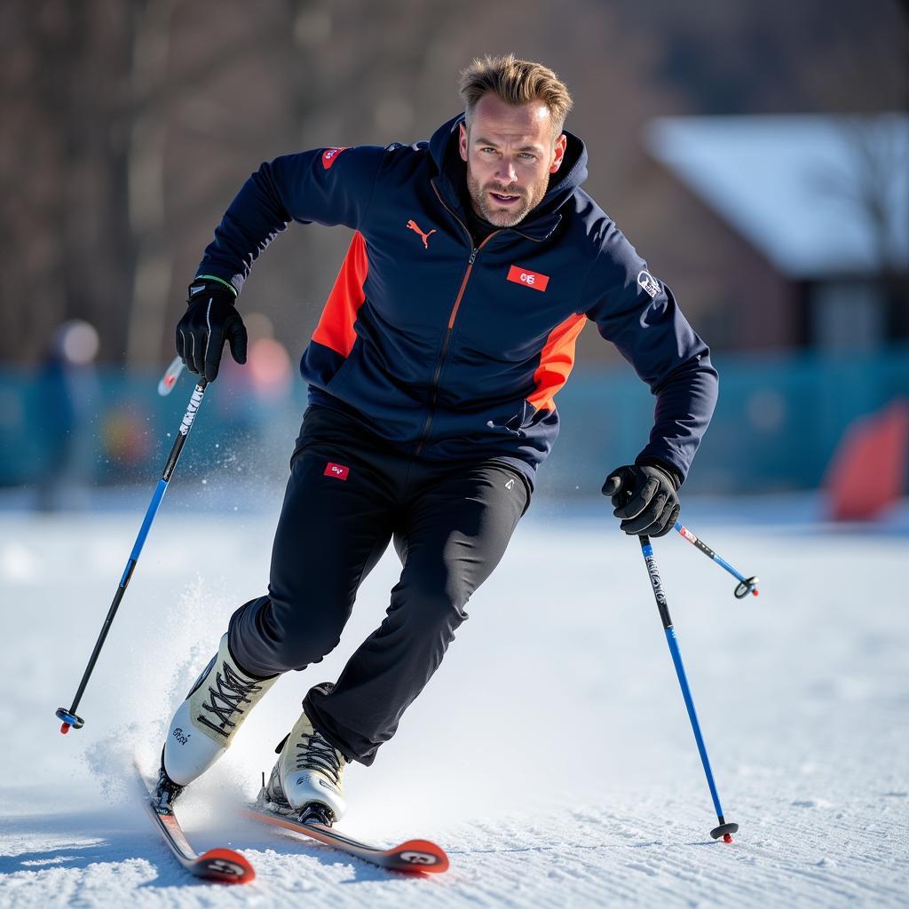 Erling Haaland in intense training.