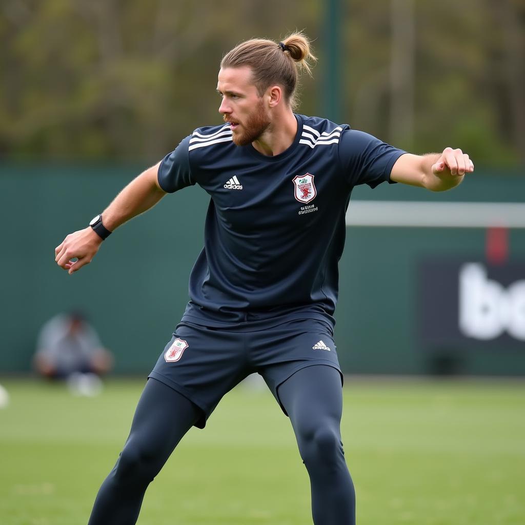 Erling Haaland training in athletic pants