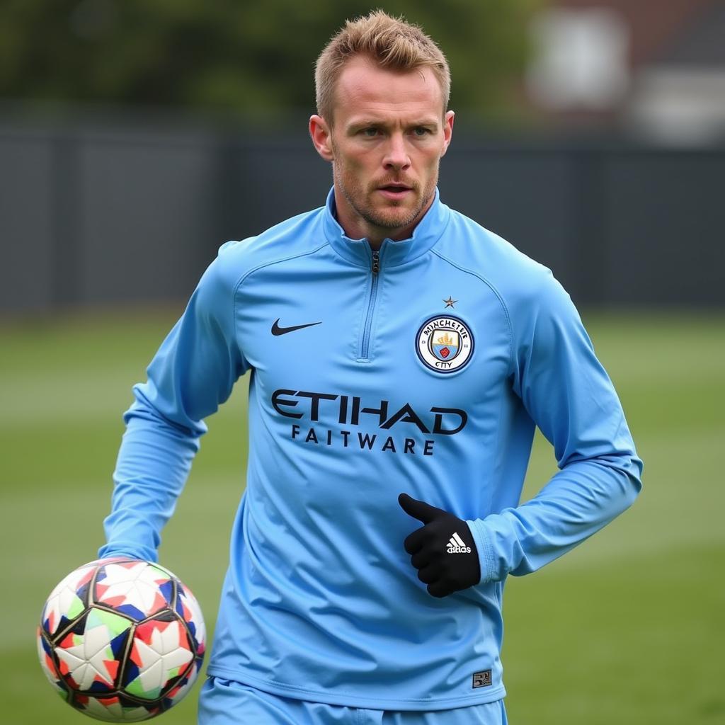 Erling Haaland during a training session