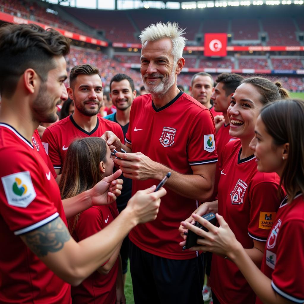 Erling Haaland meets Turkish fans