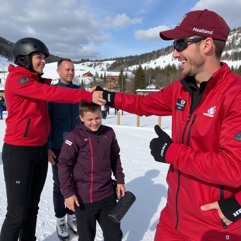 Erling Haaland Interacting with Fans