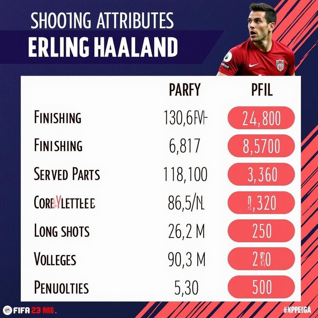 FIFA 23 Haaland Shooting Stats