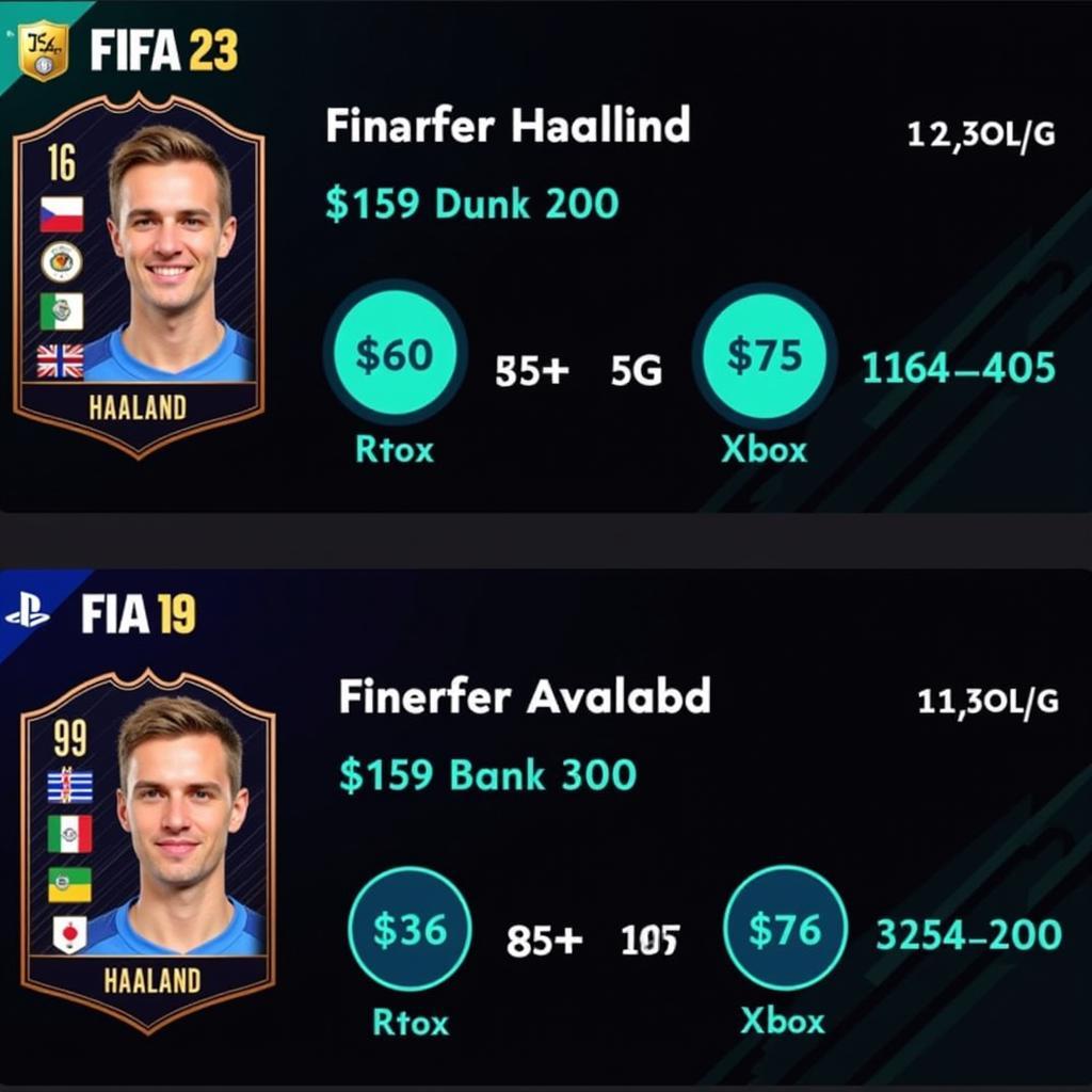 Haaland's price on the FIFA 23 transfer market.