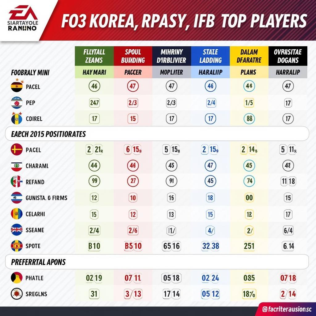 FO3 Korea Player Stats Comparison