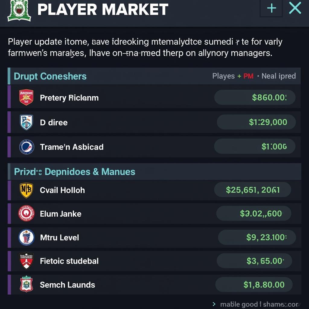 FO3M Player Market Fluctuations