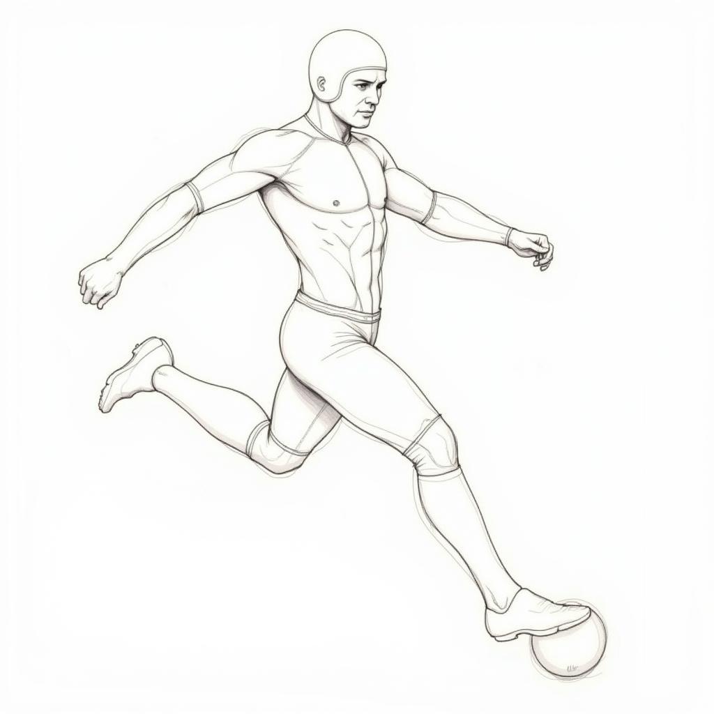 Football Player Basic Body Shapes Kicking