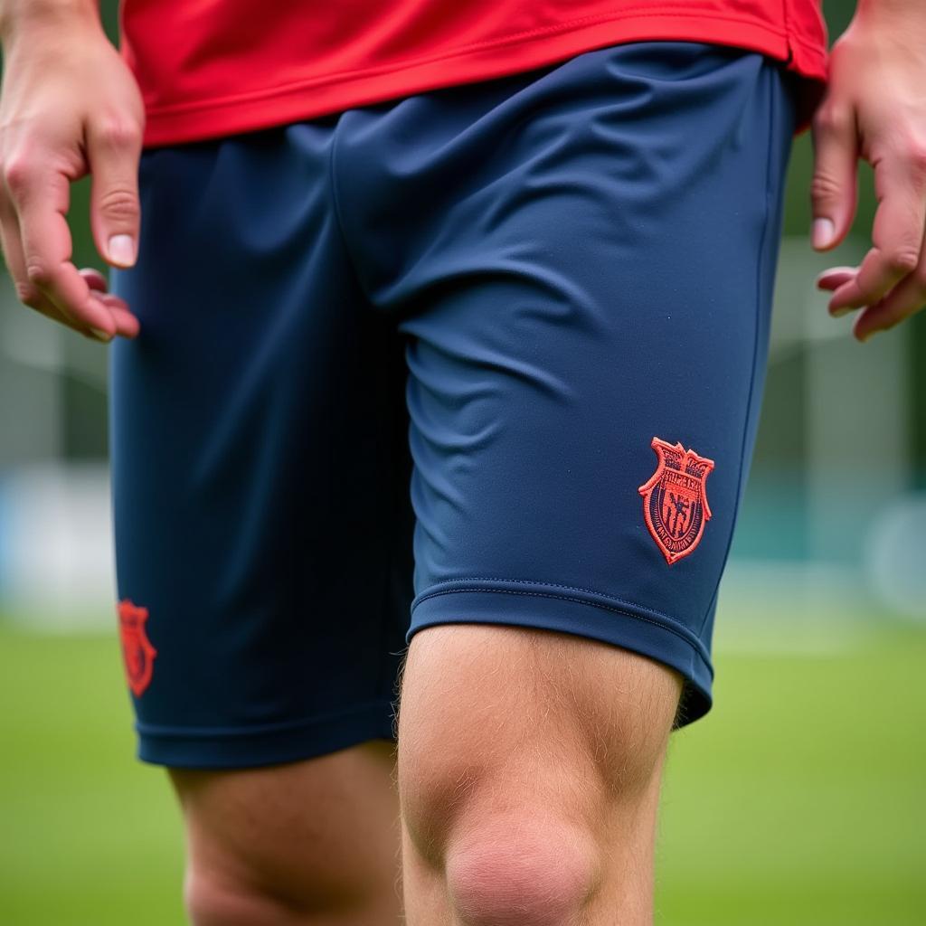 Footballer Wearing Compression Shorts