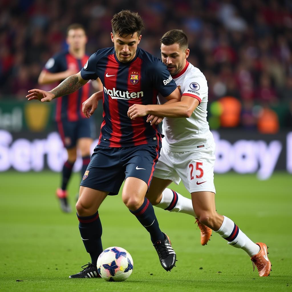 Francesco Acerbi making a crucial defensive intervention