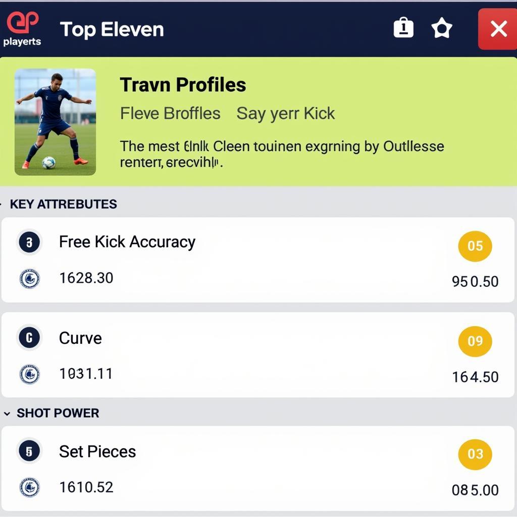 Top Eleven Free Kick Attributes