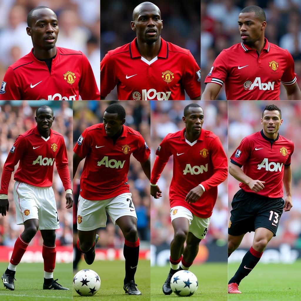 Group photo of French players who have played for Manchester United