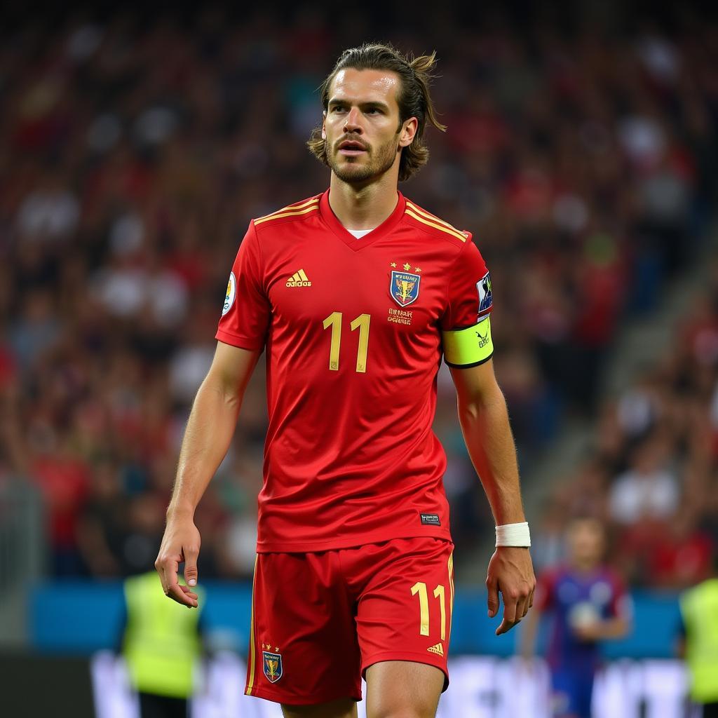 Gareth Bale captaining the Wales national team