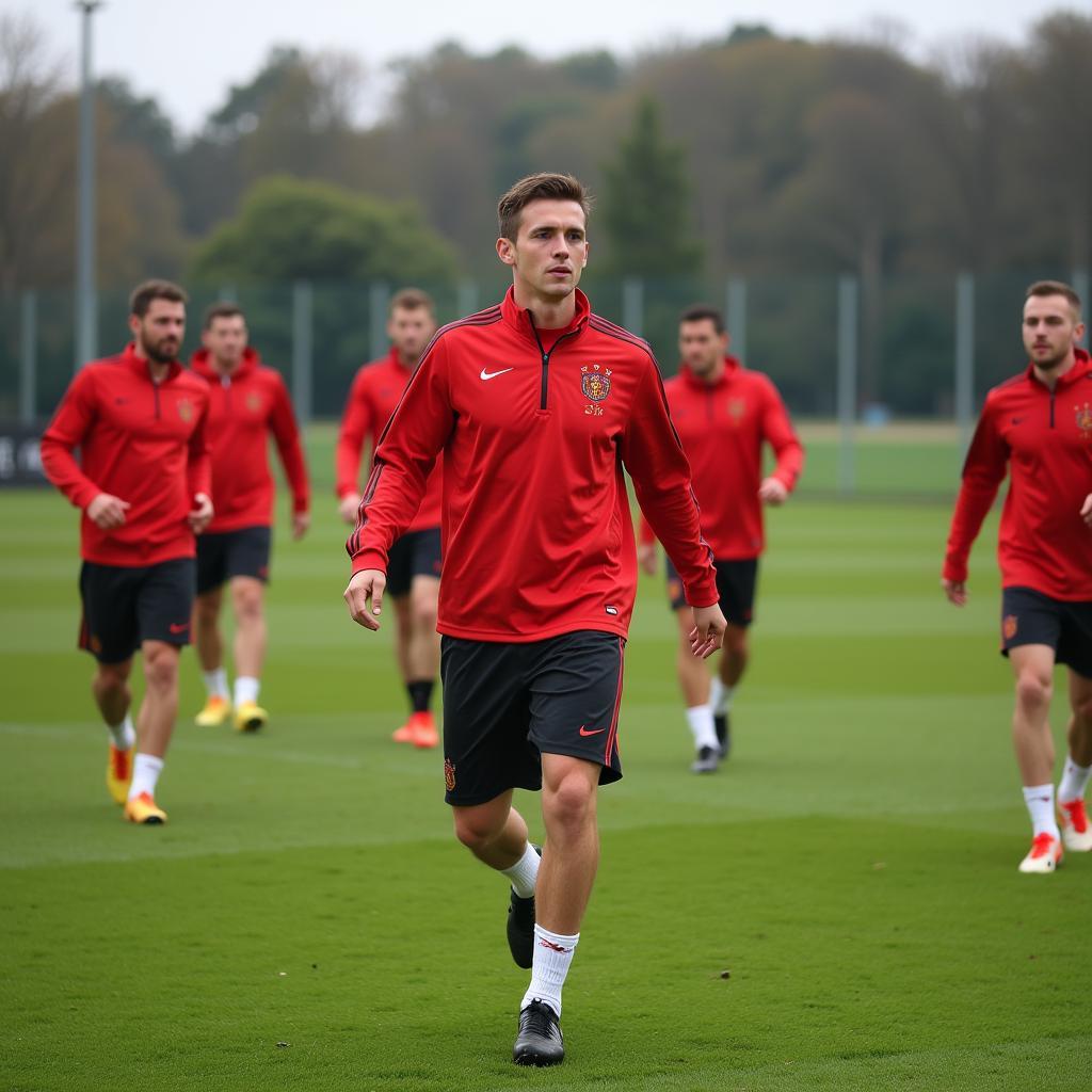 German Football Players Training