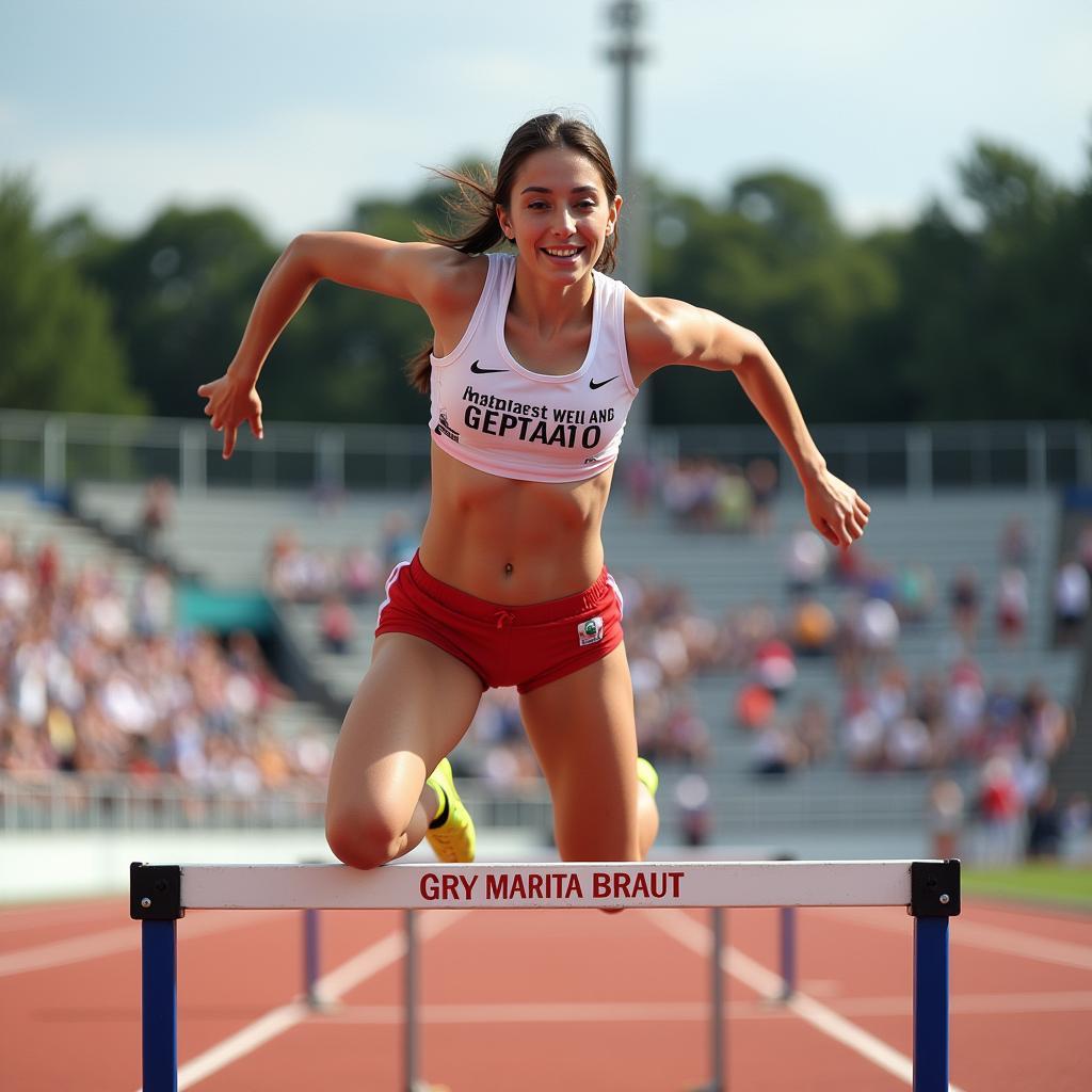 Gry Marita Braut in her heptathlete days