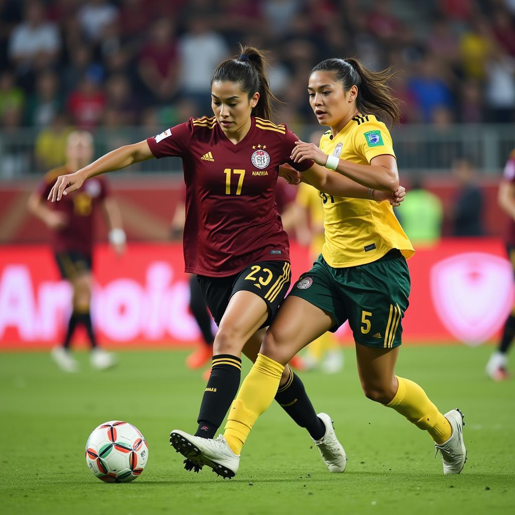 Ha Nam Women's Football Action