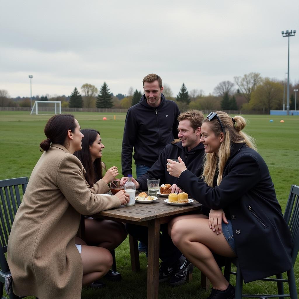 Erling Haaland socializing with friends