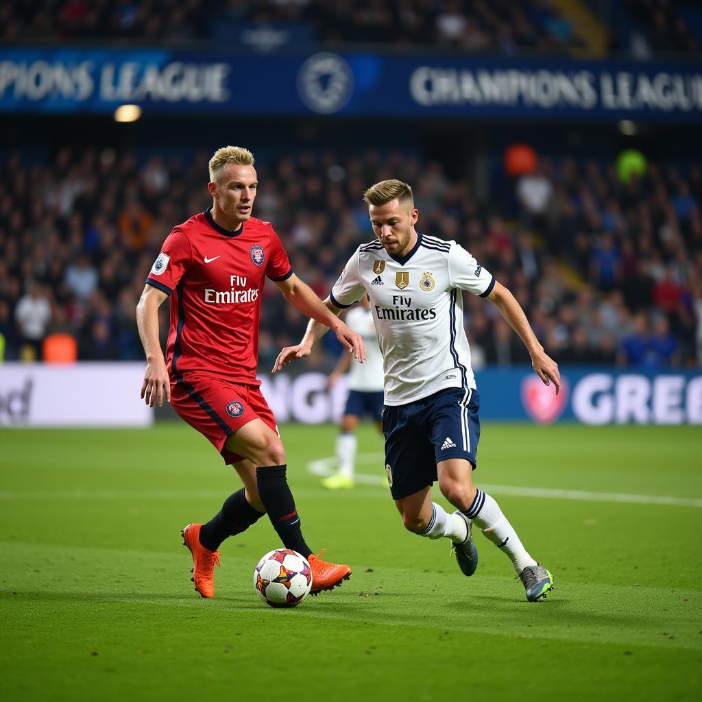 Haaland and Brandt competing in the Champions League