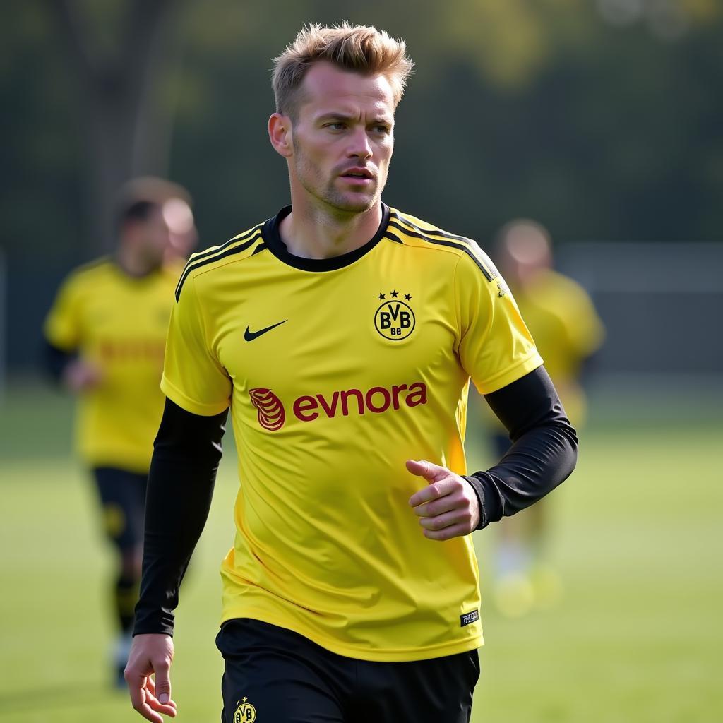 Haaland training with Borussia Dortmund