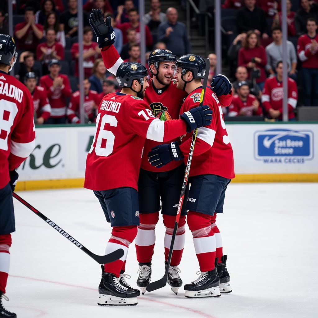 Haaland Celebrating a Goal with Teammates