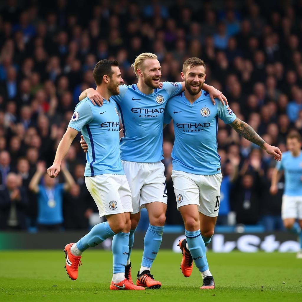 Haaland Celebrating a Goal for Manchester City