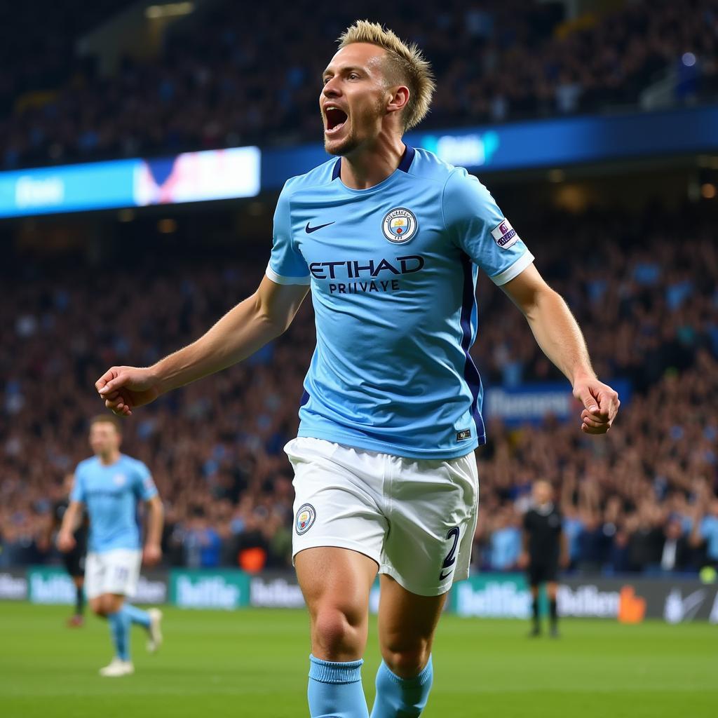 Haaland Goal Celebration for Man City