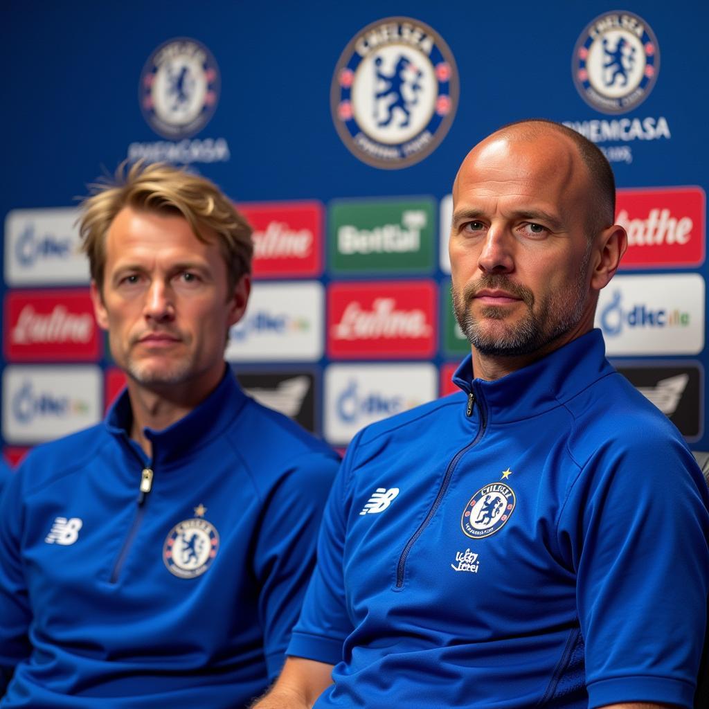 Erling Haaland at a Chelsea press conference