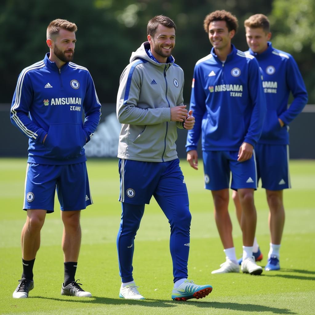 Haaland training with Chelsea FC