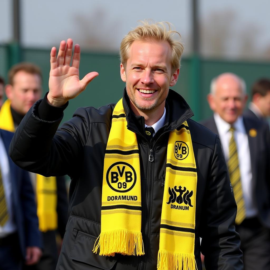 Haaland Arriving at Dortmund