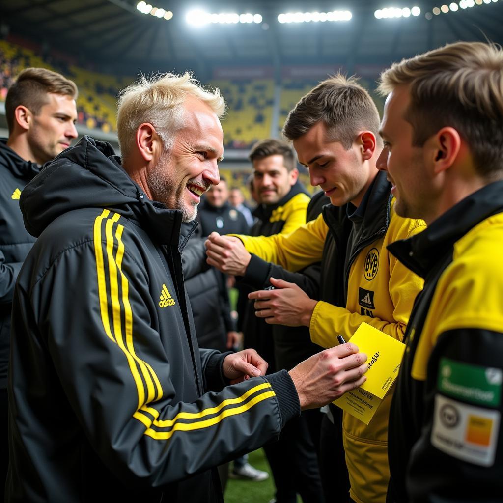 Haaland Interacting with Dortmund Fans