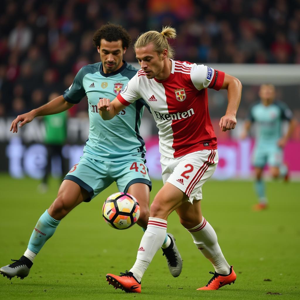 Erling Haaland focused on the field during a match