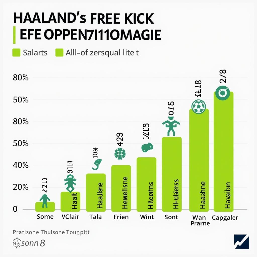 Chart Showing Haaland's Free Kick Conversion Rate Over Time