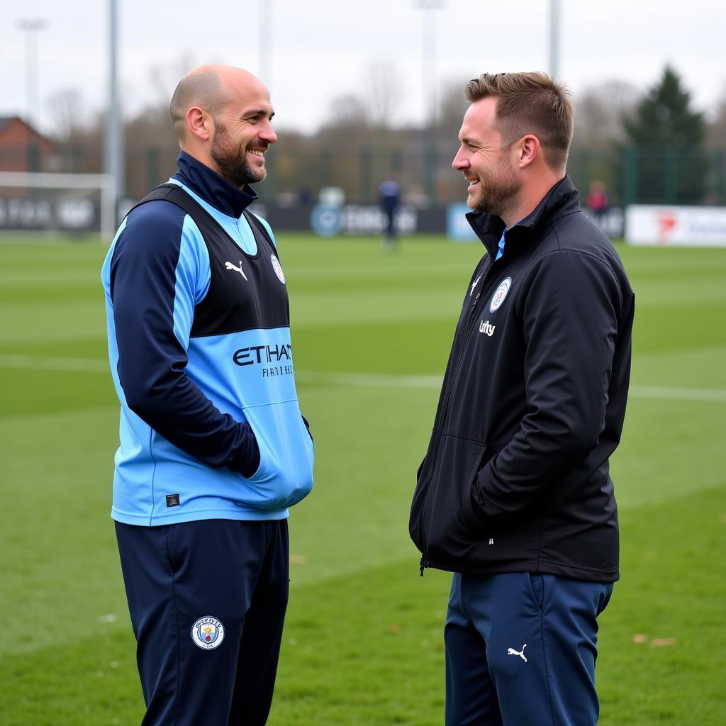 Haaland and Gallagher at Manchester City Training Ground