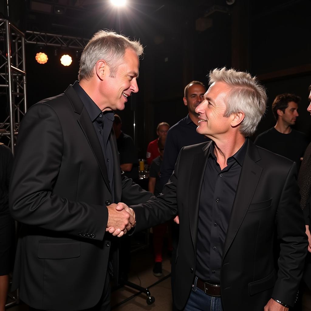 Haaland and Gallagher Meeting Backstage