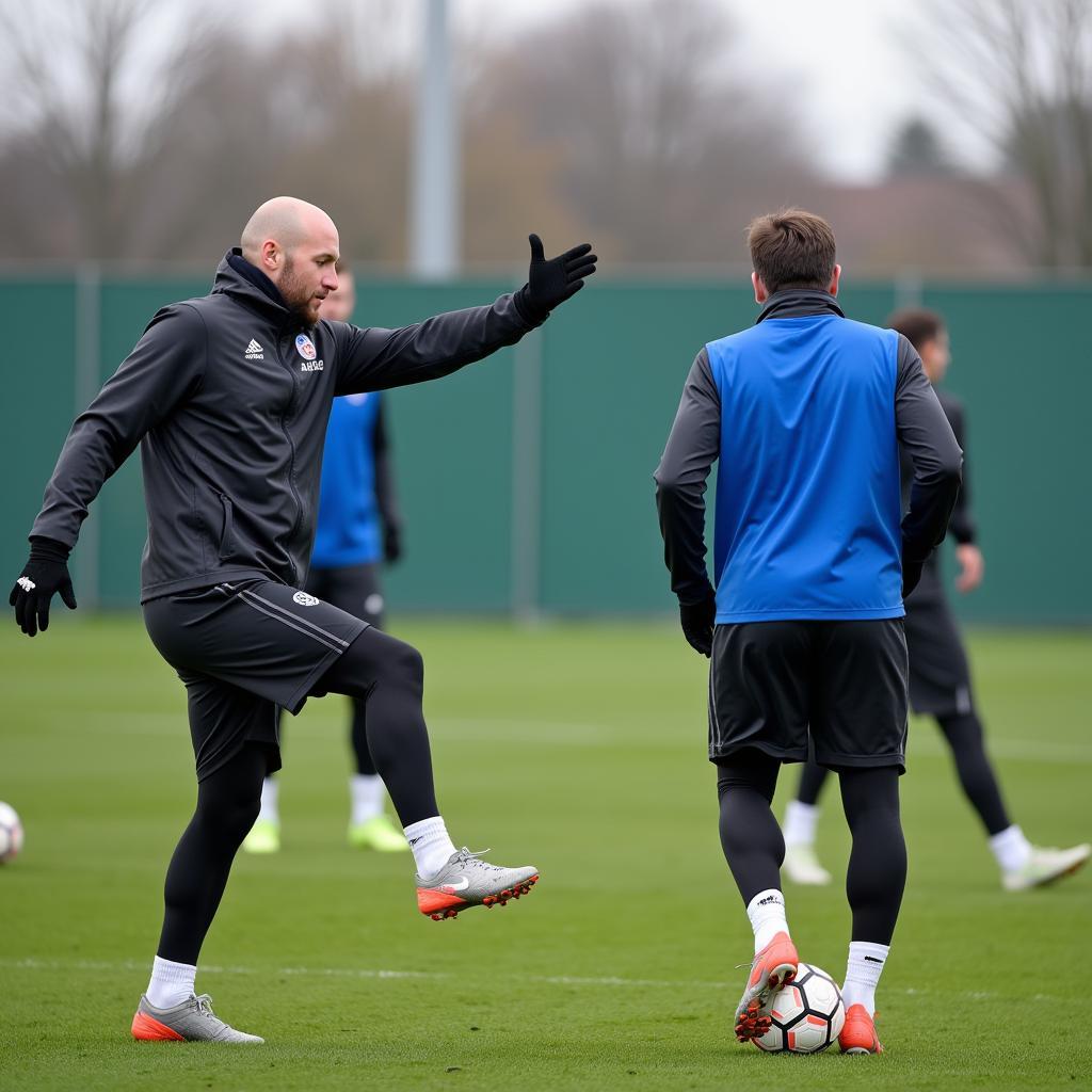 Haaland training with Genk teammates