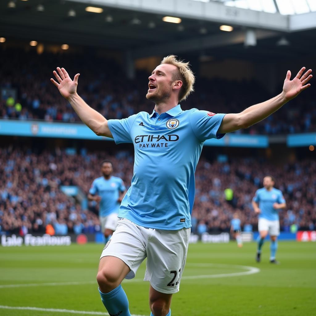 Haaland Goal Celebration Man City